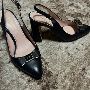 Kate Spade Black Bow Accent Heels